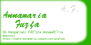 annamaria fuzfa business card